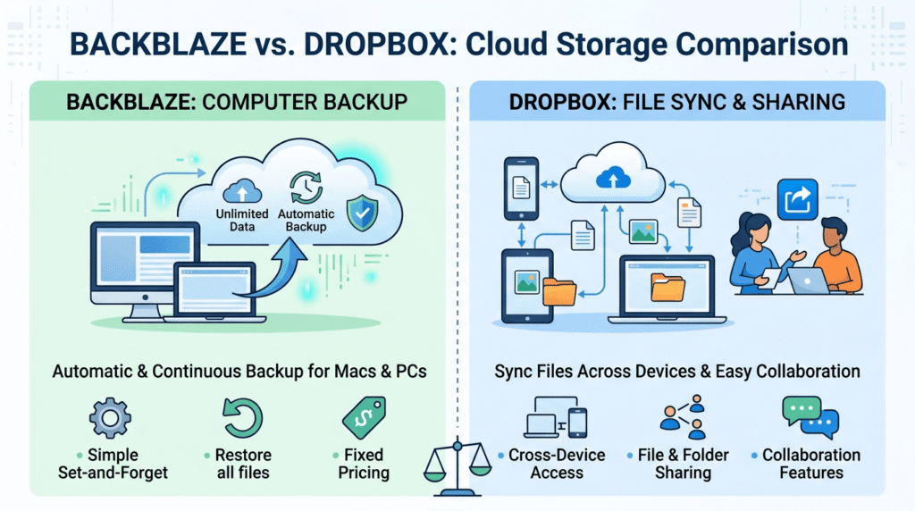 Backblaze vs Dropbox Business for small business